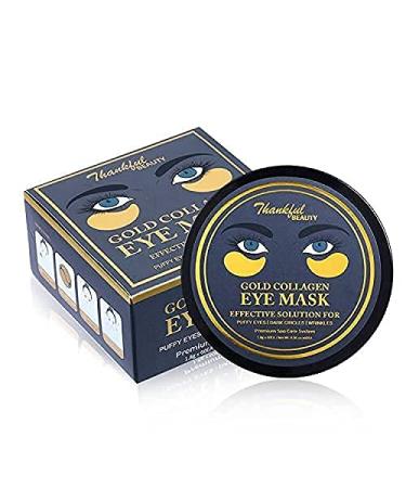 Thankful Beauty Gold Hydrogel Collagen Eye Mask - 60 Pieces | Under Eye Rejuvenation & Brightening - Buy Online on GoSupps.com