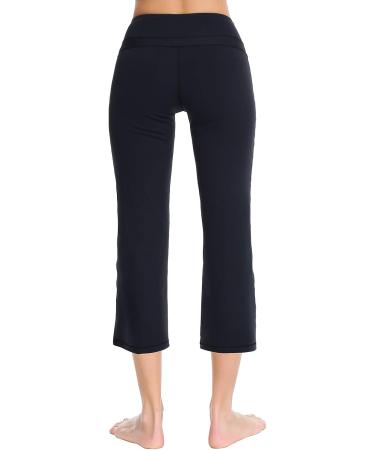 Zeronic High Waist Bootleg Yoga Capris in Black, XX-Large - Buy Online on GoSupps.com