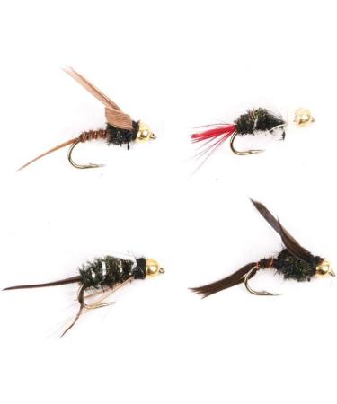 ANCLLO 12pcs Top Rating Fly Fishing Flies Assortment - Dry Nymphs & Streamers for Trout - International Shipping - Buy Online on GoSupps.com