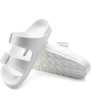 Buy Birkenstock Arizona-Birkibuc Unisex Sandals - White (Size 8-8.5 Narrow Women / 6-6.5 Narrow Men) - International Shipping Available - Buy Online on GoSupps.com