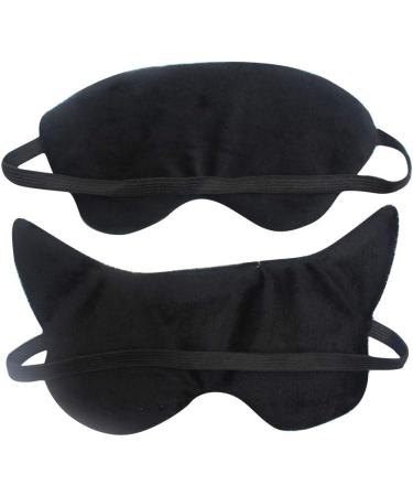 Pack of 2 3D Cat Dog Animal Sleep Eye Masks for Sleeping, Travel, Home & Office - Funny Blindfold for Girls, Kids, Men & Women - Buy Online on GoSupps.com