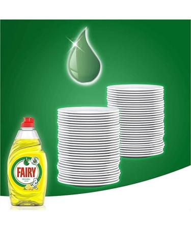 Fairy Lemon Washing Up Liquid with LiftAction | Dishes Grease Cleaner | 320ml | (Pack of 3) 320.00 ml (Pack of 3) - Buy Online on GoSupps.com