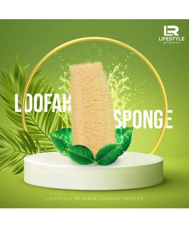 Organic Loofah Sponge - Unbleached Eco-Friendly Exfoliating Bath Scrubber (3 Pack) for Men & Women | Ship Internationally - Buy Online on GoSupps.com