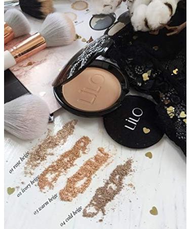 LiLo Long-Lasting Lightweight 4 Colors Make-Up Matte Compact Powder for All Skin Types (Shade 01 Rose Beige) - Buy Online on GoSupps.com