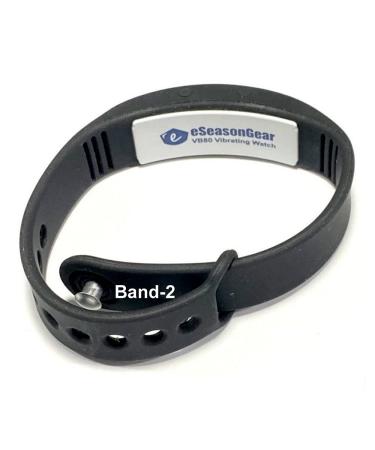 eSeasonGear VB80 12 Alarm Vibrating Watch Silent Vibration Shake Wake ADHD Medication Reminder Black-Large-B2 Small 4.5-7.5"/11-19cm Large 6.5-8.5"/16-21cm Modern