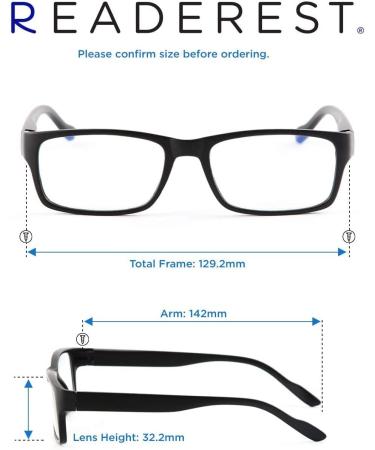 Readerest Blue Light Blocking Reading Glasses 1.50 Magnification | Anti Glare, Anti Eyestrain, UV Protection | Stylish Computer Glasses for Men and Women - Buy Online on GoSupps.com