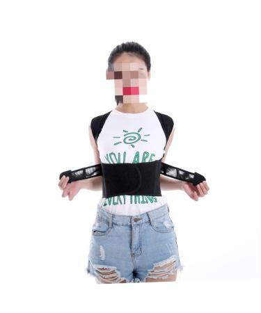 Posture Corrector Brace - Adjustable Support Belt for Men Women & Children - Humpback & Hunchback Relief - Black - Buy Online on GoSupps.com