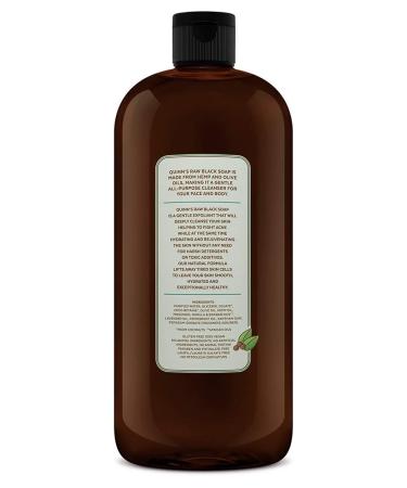 Quinn's Raw African Black Soap Organic Liquid Body and Face Wash - 32 Oz - Buy Online on GoSupps.com
