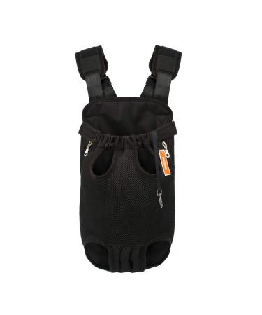 NICREW Legs Out Front Dog Carrier, Hands-Free Adjustable Pet Backpack Carrier, Wide Straps Shoulder Pads Black S