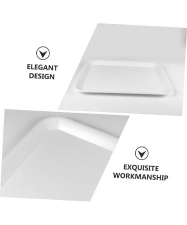 Alipis 1pc Tray Footstool Decor Feeding Serving Plate Appetizer Plates Cake Fruit Holder Food Tableware 38.5X28.5X2CM White - Buy Online on GoSupps.com