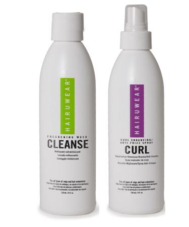 Wig Care Shampoo & Conditioner Kits: 8oz Cleanse Rstore Curl or Control Wide Tooth Comb or Wig Stand (8oz Cleanse 8oz Curl Wig Stand)