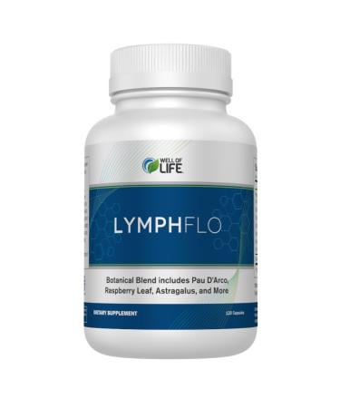 LymphFlo: Herbal Support for Detox Immunity & Well-Being. Formulated with PAU d Arco Cleavers & Red Peony Root in 1100mg 180 V-Capsules to Optimize Lymphatic Function Enhance Vitality Lymphflo with Fulvic Minerals 120 C