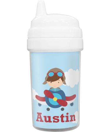 RNK Shops Airplane & Pilot Toddler Sippy Cup (Personalized)