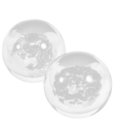 Hapinary 2st Healthy massage ball Handballs Glass Older handballs Small Baoding balls Meditation balls Stress-reducing handballs Chinese Baoding balls Small ball portable