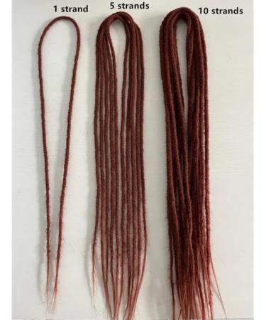 22" Handmade Synthetic Double Dreadlocks Braids Goddess Braiding Hair Attachment Soft Faux(C7_22INCH) 10 strands C7_22INCH - Buy Online on GoSupps.com