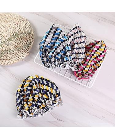 4pcs High Stretch Lined Shower Caps for Long & Short Hair - XL Size - Buy Online on GoSupps.com