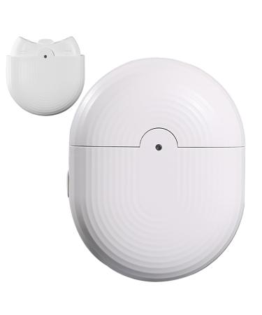 Electric Nail Clipper - Automatic Compact Nail Trimming | Rechargeable Safety Fingernail Scraps Trimmer | Hygienic Electric Nail Cutter | Safe Electric Manicure Tool for Kids and Adults White