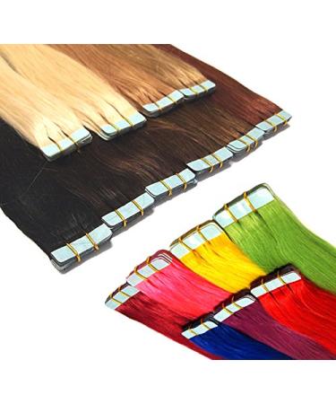 100% Human Hair Tape In Extensions | Remy Hair Wefts - #14 Red - 50cm 10 Pieces - Buy Online on GoSupps.com