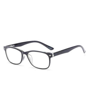 Suertree 1 PC Anti-Blue Computer Reading Glasses Blue Light Filter Eye Glasses Blocking UV Computer Glasses Visual Aided Glasses Female Male Reading Glasses Black 0.0 BM161 +0.00 Magnification 1 Pc Anti Blue Black