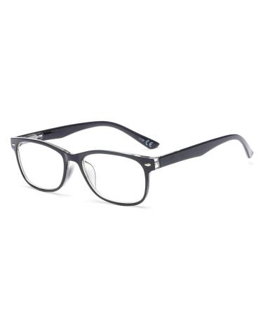 Suertree 1 PC Anti-Blue Computer Reading Glasses Blue Light Filter Eye Glasses Blocking UV Computer Glasses Visual Aided Glasses Female Male Reading Glasses Black 1.0 BM161 +1.00 Magnification 1 Pc Anti Blue Black