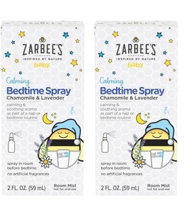 Zarbee's Baby Sleep Spray Calming Bedtime Spray with Natural Lavender and Chamomile to Help Infant Nighttime Routine 2oz Bottle (Pack of 2) 2 Fl Oz (Pack of 2)