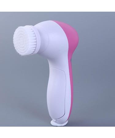 Smooth Skin 5 In 1 Facial Cleansing Brush Long Handle Bath Shower Brush With 5 Brush Heads Natural Easy Storage Daily Supplies Face Scrubber - Buy Online on GoSupps.com
