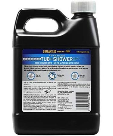 Zep Advanced Tub & Shower Drain Opener Gel - 32oz - Formulated for Hair, Soap, & Conditioner - Buy Online on GoSupps.com