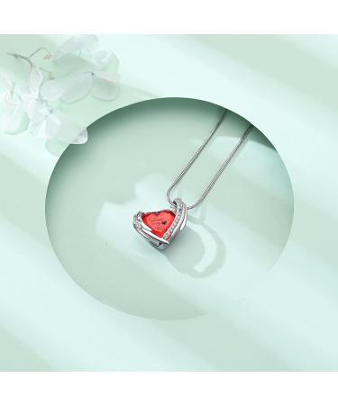 VCCWYQK Cremation Jewelry Crystal Heart Necklace for Ashes Urn Necklace Keepsake for Urn for Memorial Jewelry Red - Buy Online on GoSupps.com