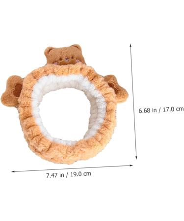 PLAFOPE Bear Face Wash Headband Make up Headbands Bear Headband Spa Hair Band Facial Headbands Spa Headbands Headband for Washing Face Skincare Headbands Makeup Headband - Buy Online on GoSupps.com