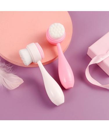 MYMOOSH Double-Sided Facial Cleansing Brush for Soft Exfoliation and Massage - White - Buy Online on GoSupps.com