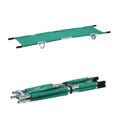 2 Fold Medical Stretcher Portable Aluminum Alloy Emergency Rescue Stretcher Patient Transport First Aid Stretcher Bed for Hospital Sports Venues Ambulance