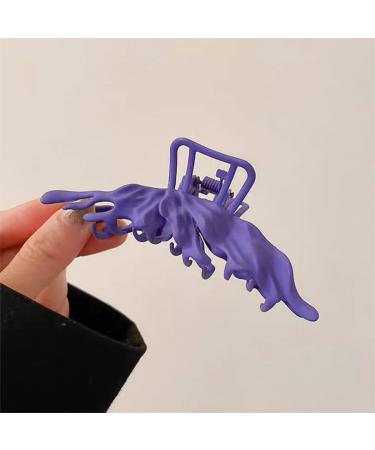 Bohend Large Purple Bow Hair Claw Clip - Non-Slip Metal Viscous Hair Accessories for Women & Girls | International Shipping Available - Buy Online on GoSupps.com