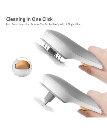 2 in 1 Pet Grooming Brush for Cats and Dogs | Shedding, Mats, Tangles | Long/Short Hair | Upgrade Pet Grooming Kit - Buy Online on GoSupps.com