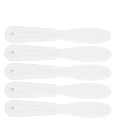 Verdingly touch stirring spatula plaster spatula mixing spatula for modeling wax ergonomic soft working wear -resistant wear white 5 pieces