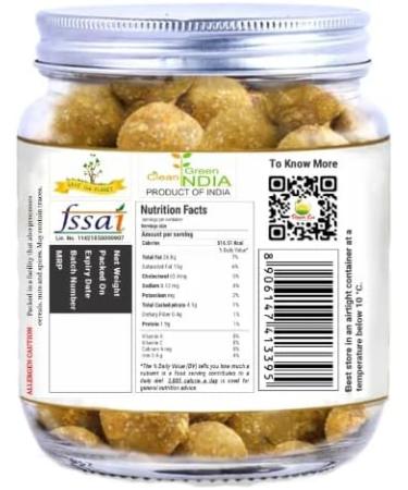 Dawn Lee Panjiri Ladoo - Indian Sweets- Homemade - Gluten Free No Preservatives- Refinded Sugar-Free Made with A2 Billona Ghee- Coriander Seed Powder- Desi Khand- Panjirri Laddu Healthy- 200GM - Buy Online on GoSupps.com