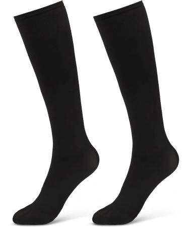 ACWOO Compression Socks for Women & Men - Breathable Thin Black Compression Stockings for Calf & Ankle Support - Ideal for Running, Sports, Flight, Maternity - 1 Pair - Buy Online on GoSupps.com