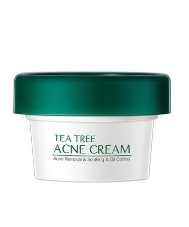 Anti Acne Treatment Tea Tree Face Cream For Spot Treatment Spot Cream For Acne Spot Treatment Acne Cream For Face Reduce Redness & Dryness Oil Control Smooth Skin