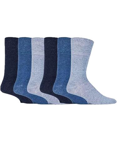 Sevello Clothing Diabetic Socks for Men 6 Pairs  Non-Elastic Soft Top With Extra Stretch  Patterned and Plain Mens Diabetic Socks -Size 7-12 US (Light Combo 6 Pairs) One Size Light Combo 6 Pairs