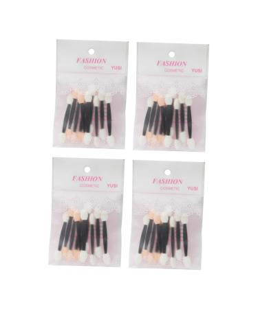 Baluue 40pcs Sponge Stick Sponge Applicator Double Ended Makeup Brush Lip Gloss Applicator Plastic Abs
