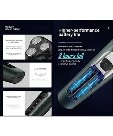 Men's 3-in-1 Electric Shaver & Beard Trimmer - Waterproof Cordless Rotary Razor | USB Rechargeable Wet/Dry Nose & Sideburn Trimmer - Buy Online on GoSupps.com