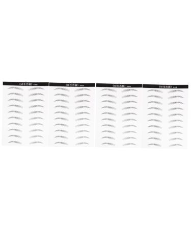 FOMIYES 4 Sheets Pairs Makeup Stickers Makeup Decals Eyebrow Faux Eyebrow Cosmetic Woman Stencil Water-based