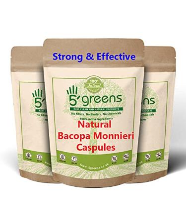 Bacopa Monnieri Extract 400mg (20:1) 8000mg Per Cap (90 Capsules 3 Months Supply) Clean Natural Safe & Strong Bacopa