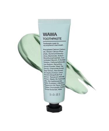 ROROBELL Wawa Toothpaste Made for My Boyfriend's Bad Breath  Sensitive Teeth  Improvement of Gum Problems/Peppermint Flavor/Made with Wasabi I 3.53 fl.oz (3.53 Fl Oz (Pack of 1))