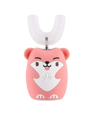 UOOD Kids U Shaped Electric Toothbrush 360 Automatic Whitening Rechargeable Sonic Toothbrush Auto Brush for Children (Color : Pink Size : 2-7 Years Old)