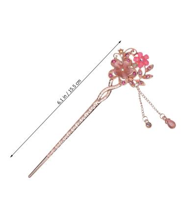 Vintage Opal Hair Stick | Chinese Hairpins & Chopsticks | Pink Hair Decor - Buy Online on GoSupps.com