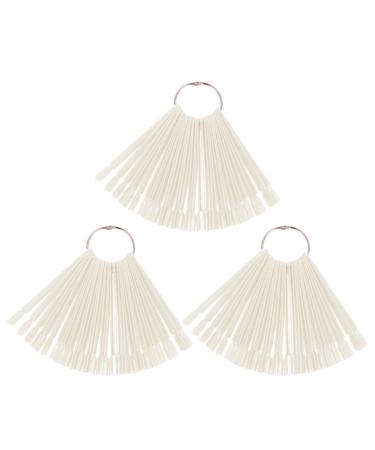 Minkissy 150PCs False Nail Art Tips Sticks Nail tip Display Politur Board Nail polish Colored card card for nail art display (white) Figure 1