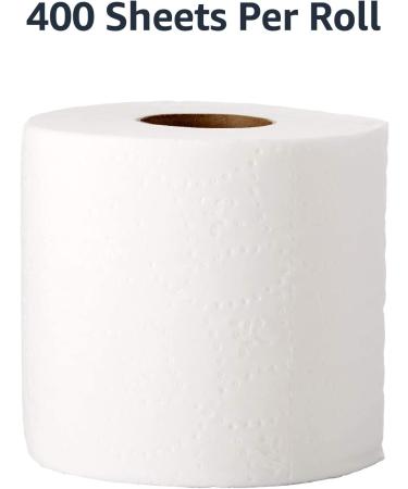AmazonCommercial 2-Ply White Ultra Plus Individually Wrapped Toilet Paper|Septic Safe|Compatible with Standard Dispensers|400 Sheets per Roll (24 Rolls)(4.1" x 3.6" Sheet) - Buy Online on GoSupps.com