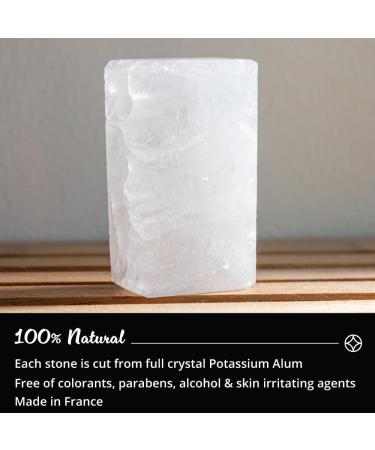 100% Natural Alum Block | Soothing Aftershave Stone for Razor Burn Relief & Cut Healing | 3.5 oz | Made in France - Buy Online on GoSupps.com