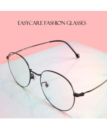 Cyxus 100% Titanium Blue Light Filter Glasses | Round Vintage Style | Unisex | Less Nasal Pressure | 142mm Width | Ideal for PC TV Tablet | Black 8T3 - Buy Online on GoSupps.com