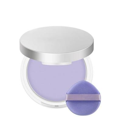 Lavender Matte Powder Lavender Matte Powder Oil Control with Mini Powder Puff For Silky Blurring Oil Control Long-Lasting Makeup Creates Soft (B)
